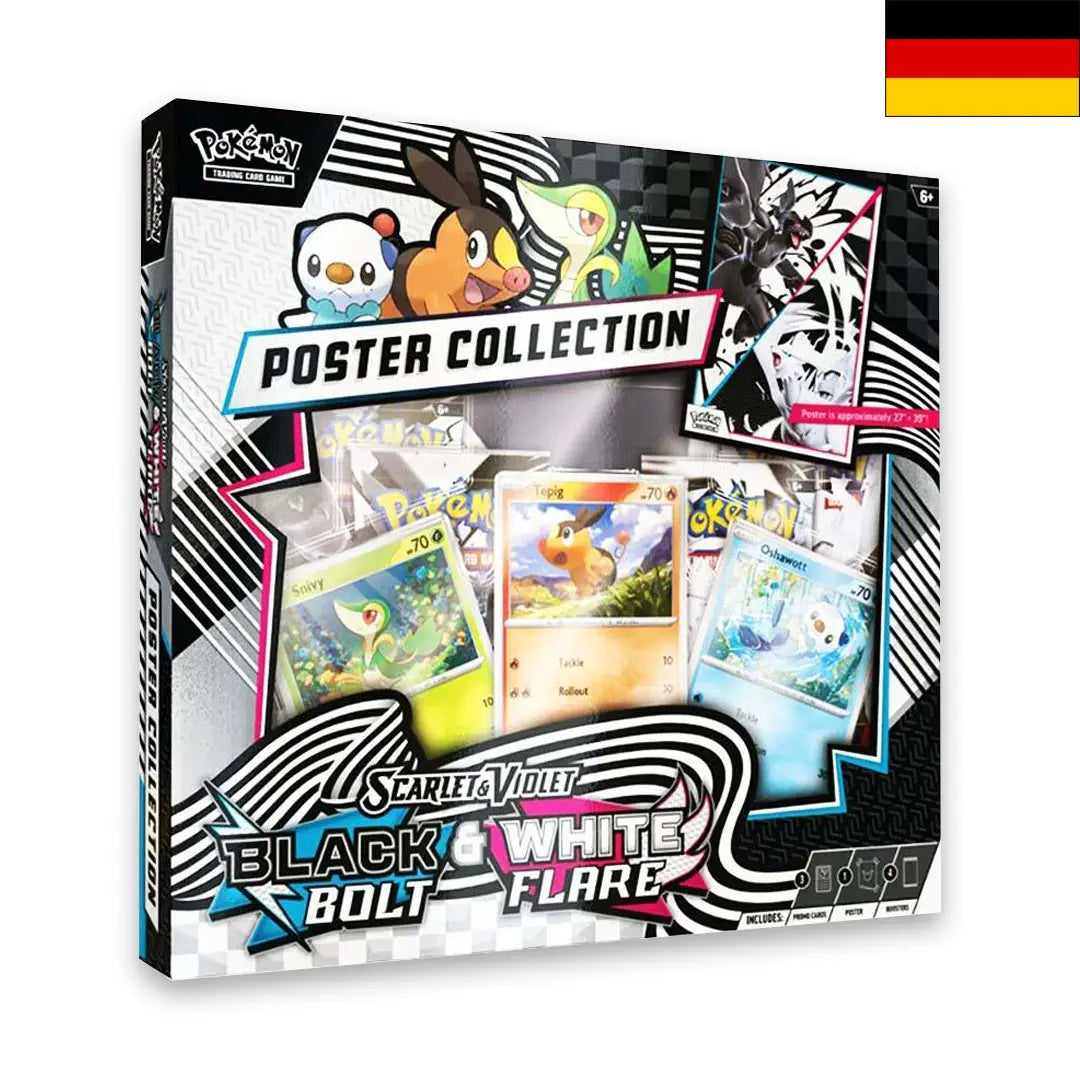 Schwarze Blitze & Weiße Flammen - Poster Kollektion (DE)