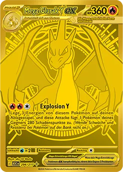 Mega-Glurak Y-ex (294/217) aus Pokémon - Erhabene Helden - möglicher Top-Hit aus Erhabene Helden - Deluxe Pin Kollektion (DE)