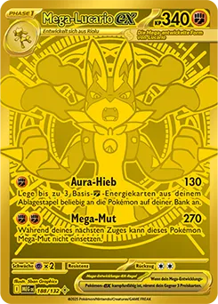 Mega-Lucario-ex (188/132) aus Pokémon - Mega-Entwicklung - möglicher Top-Hit aus Mega-Bisaflor ex Premium Kollektion (DE)