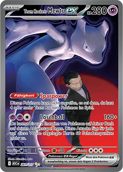 Team Rockets Mewtu-ex (281/217) aus Pokémon - Erhabene Helden - möglicher Top-Hit aus Erhabene Helden - Deluxe Pin Kollektion (DE)