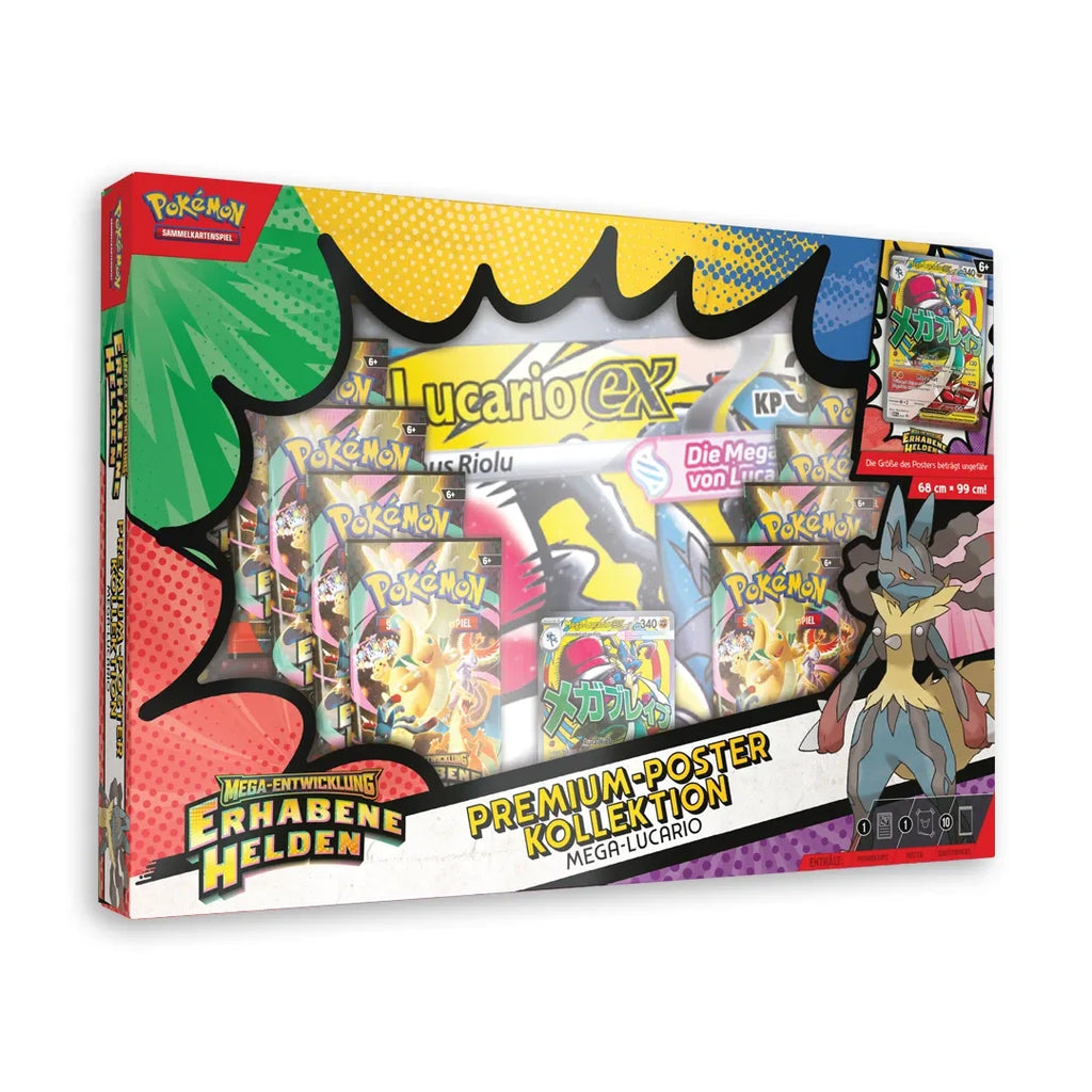 Pokémon Erhabene Helden - Premium Poster Kollektion Mega Lucario Deutsch - Stunning Cards