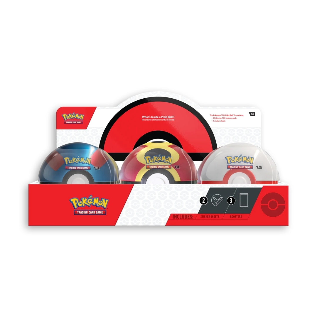 Pokémon Pokéball Tin Herbst 2025 (Deutsch) Display - Stunning Cards