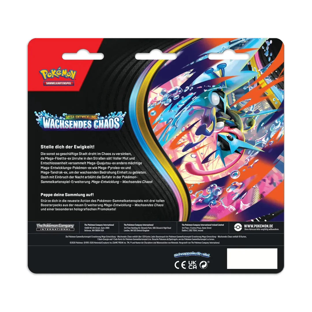 Pokémon Wachsendes Chaos 3-Pack Blister (Deutsch)