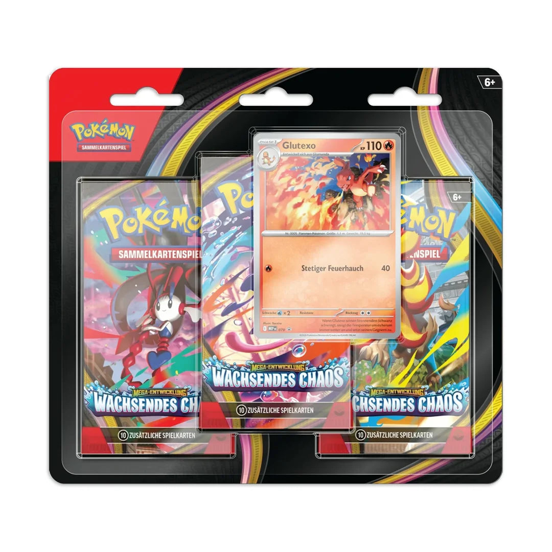 Pokémon Wachsendes Chaos 3-Pack Blister (Deutsch)