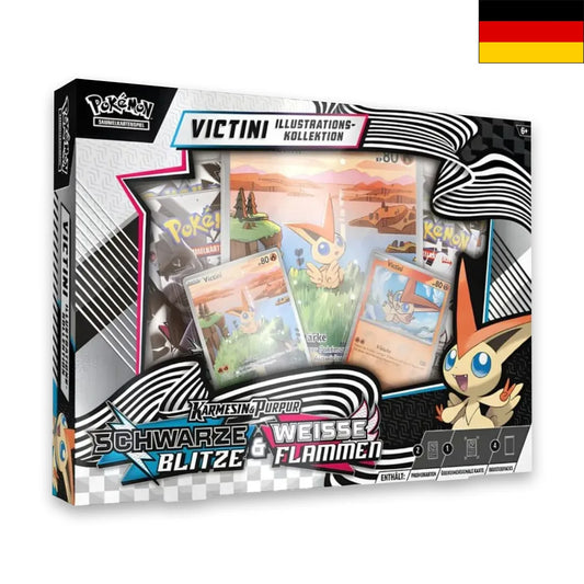 Schwarze Blitze & Weiße Flammen - Victini Illustrations Kollektion (DE)