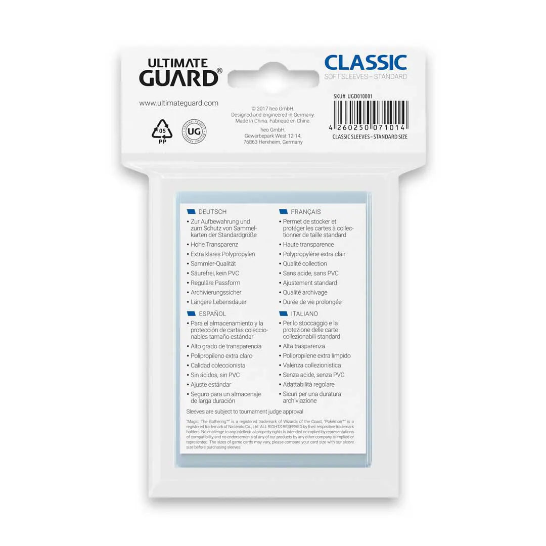 Ultimate Guard - Classic Soft Sleeves (100 Stück) - Stunning Cards